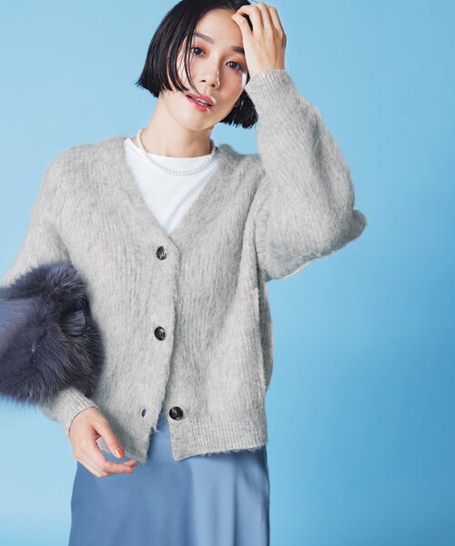 「UNFILO」 フレアスカート X-LARGE ネイビー レディース_画像8