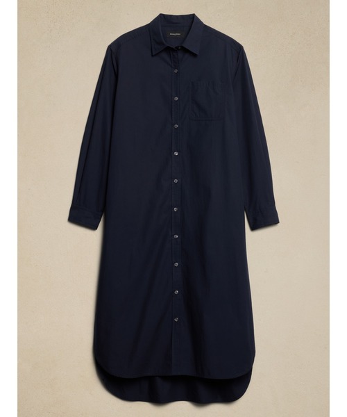 「BANANA REPUBLIC FACTORY STORE」 シャツワンピース X-SMALL ネイビー レディース_画像2