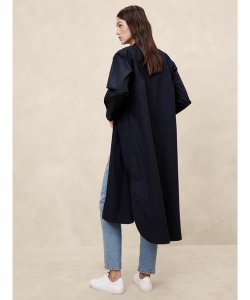 「BANANA REPUBLIC FACTORY STORE」 シャツワンピース X-SMALL ネイビー レディース_画像4
