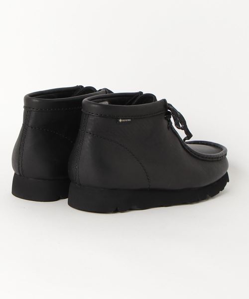 Clarks ブーツ WALLABEE BT GTX (BLACK LEATHER) メンズ