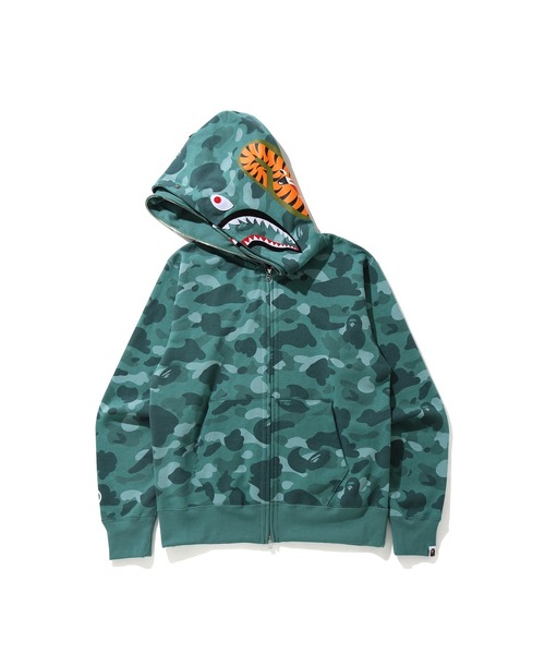 A BATHING APE FIRE CAMO フルジップ パーカー L A BATHING APE 1ST CAMO SHARK フルジップパーカー リラックスフィット