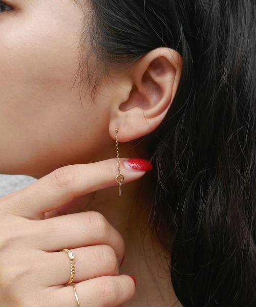 e.m.（イーエム） ピアス KEYゴールドピアス レディース メンズ