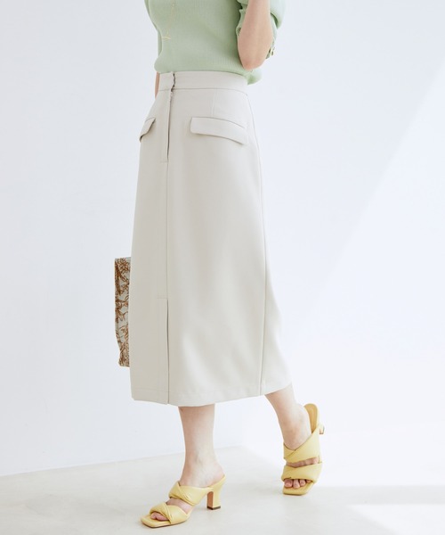 スカート フロントスリットタイトスカート Tr Sys Com