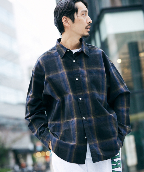JOURNAL STANDARD L'essage / ジャーナルスタンダードレサージュ 24AW 24050370010030 オンブレーチェックギャザーヘムシャツ 長袖ブラウス JOURNAL STANDARD シャツ ブラウス オンブレーチェック