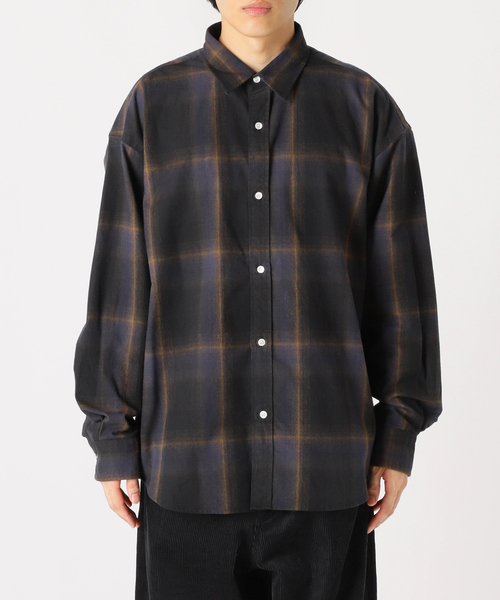 ブラウス シャツ 「日本製」Flannel Check Western Long Shirts レディース メンズ JOURNAL STANDARD シャツ ブラウス オンブレーチェック