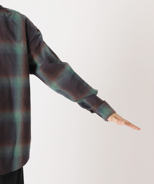 ブラウス シャツ 「日本製」Flannel Check Western Long Shirts レディース メンズ JOURNAL STANDARD シャツ ブラウス オンブレーチェック