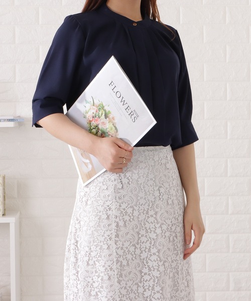 Lace Ladies（レースレディース） ブラウス シャツ 2WAYネック半袖 