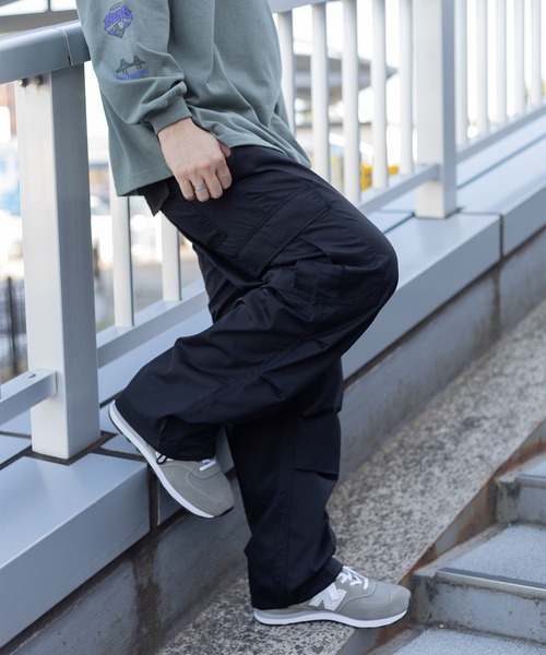 lig. カーゴワイドパンツ SEQUENZ 90s UTILITY CARGO SWEAT PANTS / ロゴ 刺繍 カーゴ