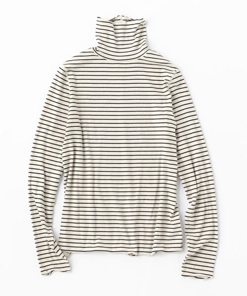 tシャツ 「新色追加/洗える」コットンカシミヤ タートルネックカットソー レディース UNFILO tシャツ 「新色追加/洗える」コットンカシミヤ