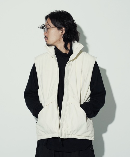 ダウンベスト ベスト ナイロンワッシャー 中綿ミリタリーベスト