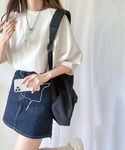 tシャツ なめらか素材で上品見え。ぽわん袖ラン...の詳細画像4
