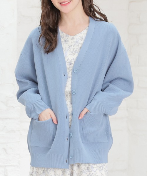ハニーズで購入水色カーデ Honeys カーディガン Vネックカーディガン レディース : ZOZOTOWN