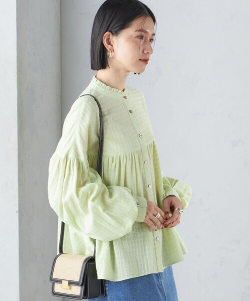 SHIPS for women / シップスウィメン 〈洗濯機可能〉スタンドフリル ボリューム ブラウス 24SS ◇ SHIPS 【シップス ウィメン】〈洗濯機可能〉スタンドフリル