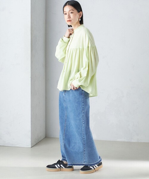 SHIPS for women / シップスウィメン 〈洗濯機可能〉スタンドフリル ボリューム ブラウス 24SS ◇ SHIPS 【シップス ウィメン】〈洗濯機可能〉スタンドフリル
