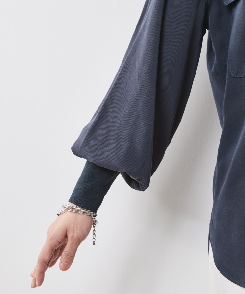 ブラウス シャツ 衿リブブラウス 「大きいサイズ有」シックスタイル レディース CHIC STYLE ブラウス シャツ 衿リブブラウス 「大きいサイズ有