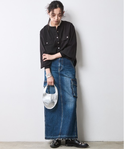 ブラウス シャツ 衿リブブラウス 「大きいサイズ有」シックスタイル レディース CHIC STYLE ブラウス シャツ 衿リブブラウス 「大きいサイズ有