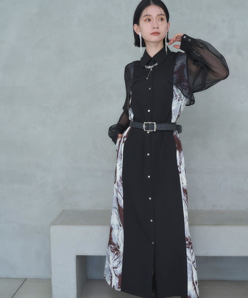 プロジェクトセカイ×ZOZOTOWNキリカエプリントツケエリワンピース　HARE HARE（ハレ）の「プロジェクトセカイ x ZOZOTOWN キリカエ