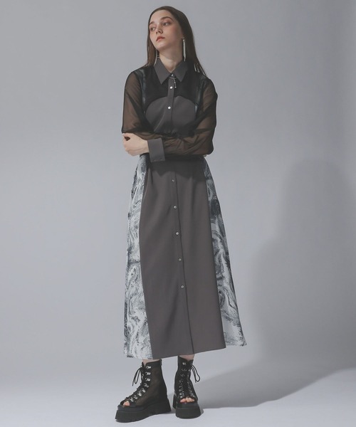 プロジェクトセカイ×ZOZOTOWNキリカエプリントツケエリワンピース　HARE HARE（ハレ）の「プロジェクトセカイ x ZOZOTOWN キリカエ