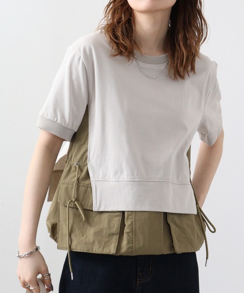 スマホショルダー tシャツ 半袖 A.N.L レイヤードプルオーバー