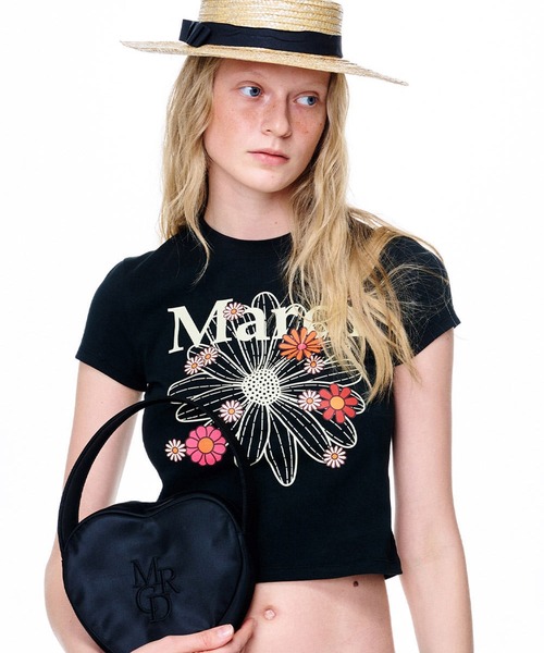 tシャツ CROPPED TSHIRT FLOWERMARDI BLOSSOM レディース メンズ Mardi Mercredi tシャツ CROPPED TSHIRT FLOWERMARDI BLOSSOM