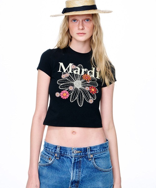 Mardi Mercredi tシャツ CROPPED TSHIRT FLOWERMARDI BLOSSOM