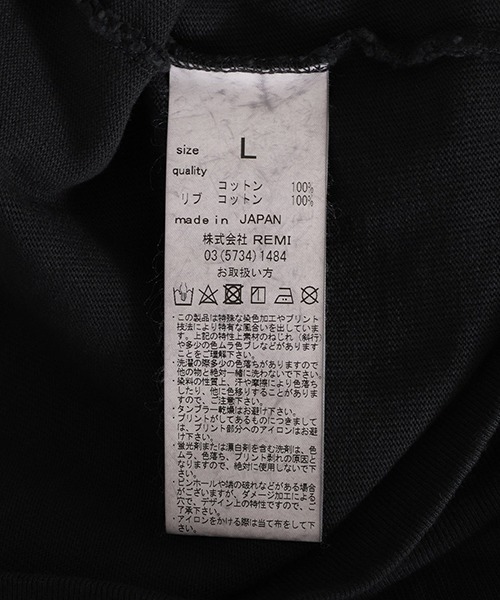 REMI RELIEF NAVY LABEL ポロシャツ / レミレリーフ ネイビー