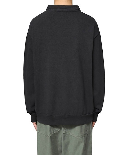REMI RELIEF NAVY LABEL ポロシャツ / レミレリーフ ネイビー