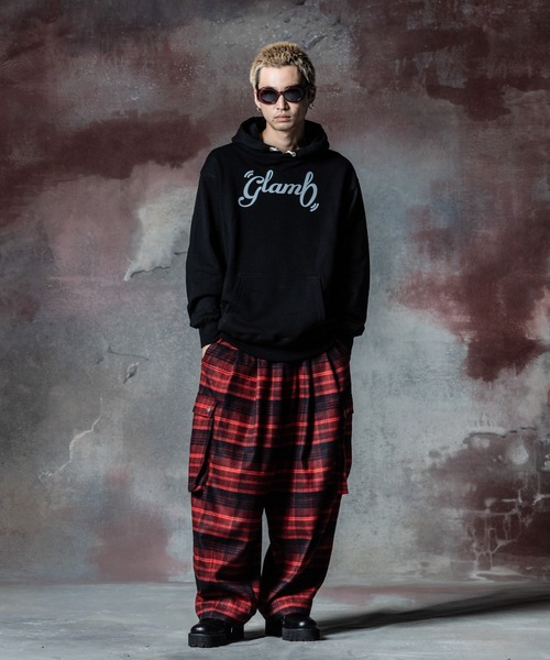 glamb（グラム） カーゴパンツ Check Baggy Cargo Pants / チェック
