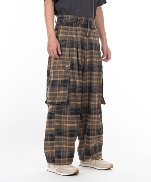 glamb（グラム） カーゴパンツ Check Baggy Cargo Pants / チェック