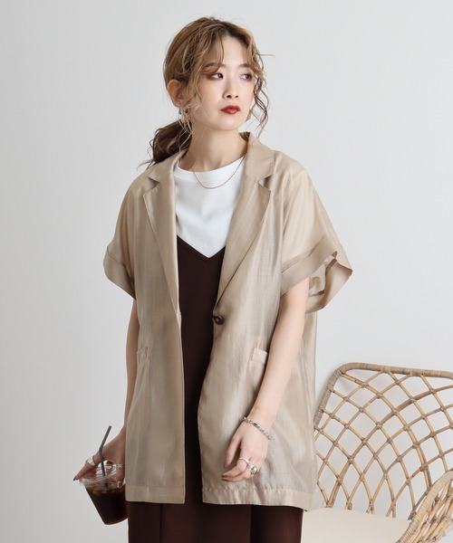 EGLANTINE ジャケット テーラードジャケット Eglantine シアー