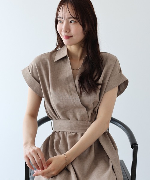 sakurA様 シャツワンピ S白 BLUEEAST ワンピース カシュクールシャツワンピース : ZOZOTOWN
