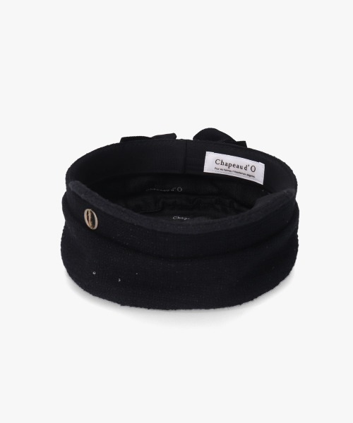 Chapeau d' O ブラックキャスケット　新品未使用 Chapeau d' O 帽子 キャスケット Over Marine Cas