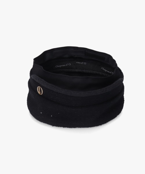 Chapeau d' O ロゴ付 麦わら帽子　キャスケット Chapeau d' O 帽子 キャスケット Back Ribbon Marine Cas