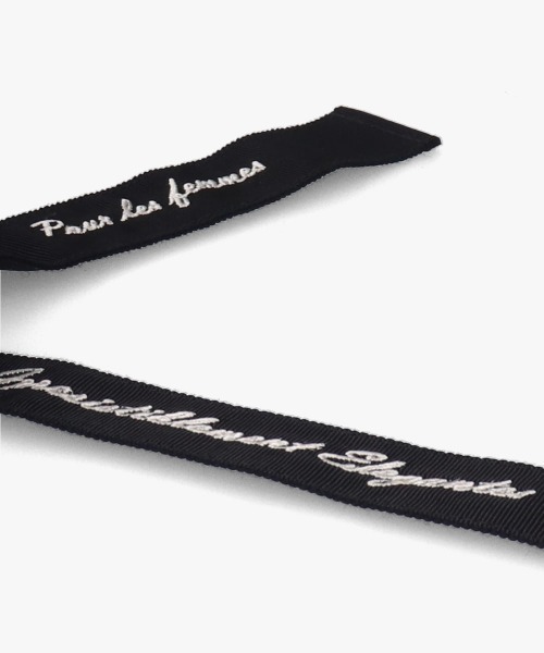 Chapeau d' O Back Ribbon Marine Cas ホワイト Chapeau d' O 帽子 キャスケット Back Ribbon Marine Cas
