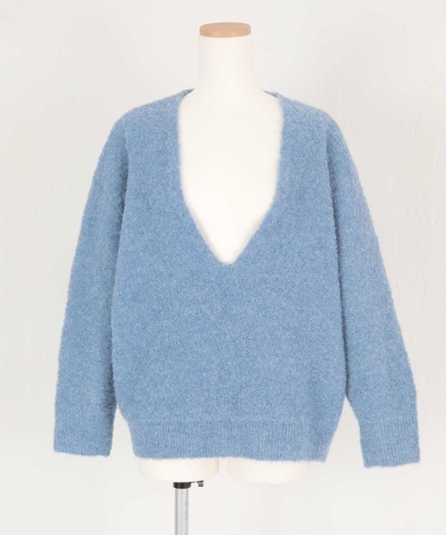 titivate（ティティベイト） ニット セーター 深Vネックボリューム