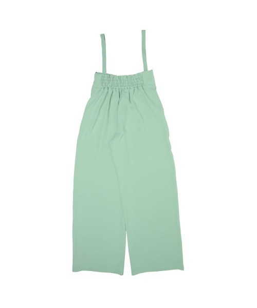 ELFSACK キュート ハイウエスト ショルダー付 ロング パンツ ルエレ Louere Louere ハイウエストタックパンツ （ベージュ