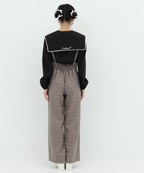 ハートワンポイントロンT&ロングパンツセット ピンク ハートワンポイントロンT(カットソー・Tシャツ)｜ルームウェア