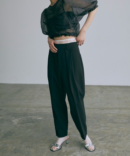 最終価格【新作タグ付き】elchele LACE UP BARREL PANTS EN NEUME パンツ Barrel Leg Pants レディース : ZOZOTOWN Yahoo!店