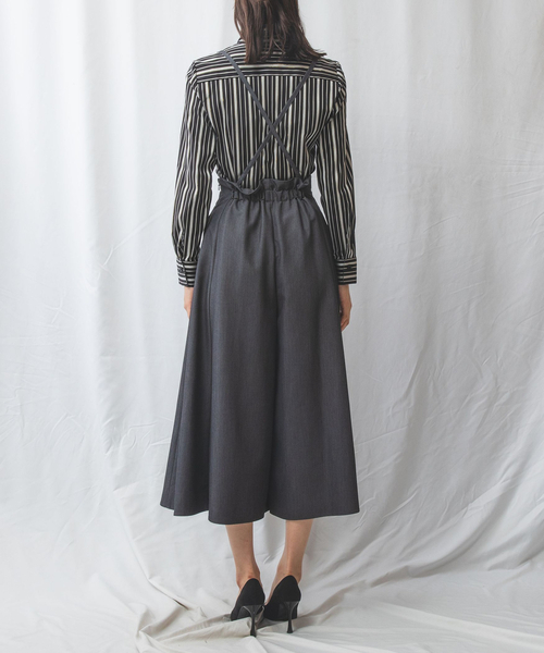 大きいサイズ　NARACAMICIE ナラカミーチェ　ガウチョ　パンツ　フレア NARACAMICIE】カラーガウチョパンツ(1(M)9号 ホワイト): ナラ