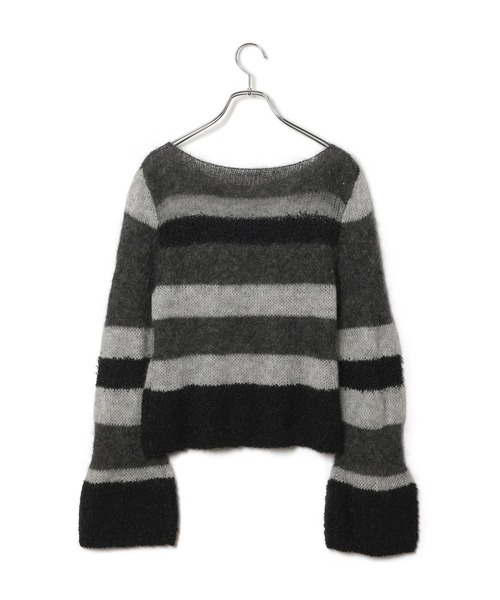 adam et rope ボーダー ニット ADAM ET ROPE' ニット セーター ミックスヤーンボーダーニット