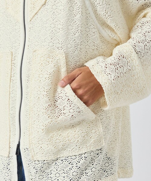 PUBLIC TOKYO（パブリックトウキョウ） パーカー コットンレースジップ