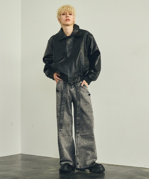 ジャケット・アウター used short jacket ssstein - 【残りわずか】Leather Zip Short Jacket | ACRMTSM
