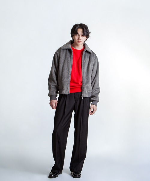 ZIP FIVE -White Line- ブルゾン アウター 「White Line」 シャギー