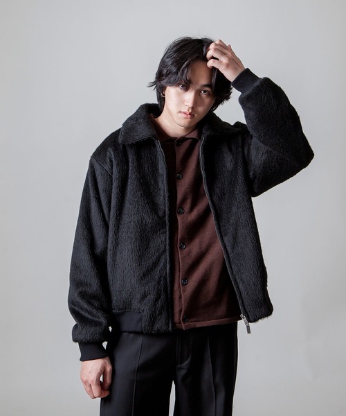 ZIP FIVE -White Line- ブルゾン アウター 「White Line」 シャギー