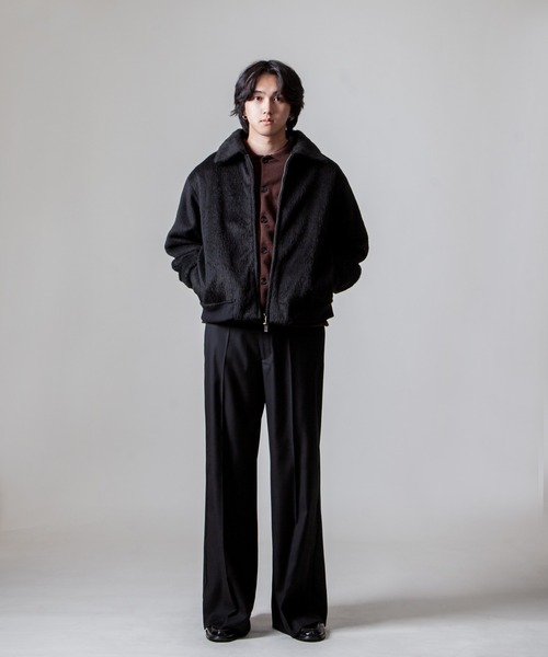 ZIP FIVE -White Line- ブルゾン アウター 「White Line」 シャギー