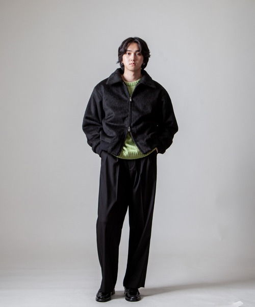 ZIP FIVE -White Line- ブルゾン アウター 「White Line」 シャギー