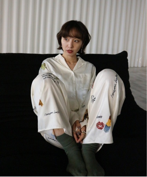 Ameri（アメリ） パジャマ ルームウェア LITTLE FUNNY FACE ROOM WEAR