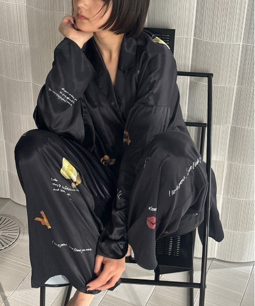 Ameri（アメリ） パジャマ ルームウェア LITTLE FUNNY FACE ROOM WEAR