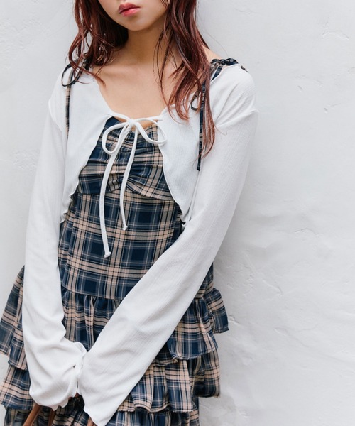 OLIVE des ワンピース フリルキャミワンピースとボレロのセット