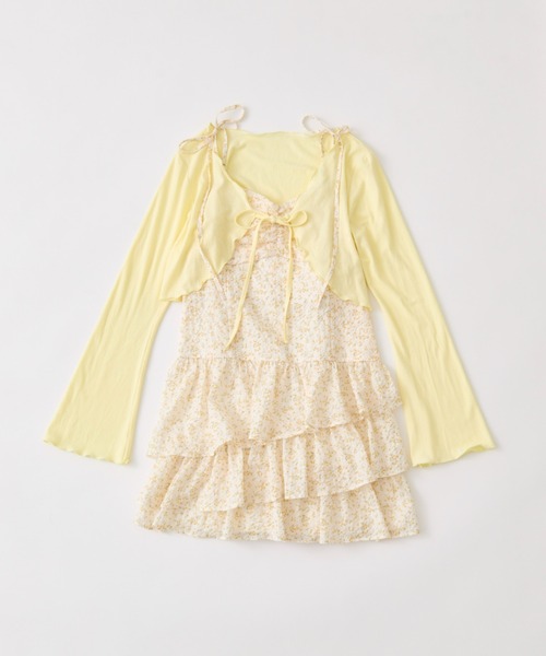 OLIVE des OLIVE フリルキャミワンピースとボレロのセット OLIVE des ワンピース フリルキャミワンピースとボレロのセット